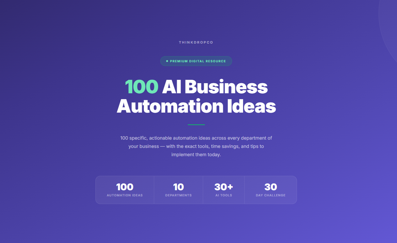 100 ai business automation ideas 100 ai business automation ideas